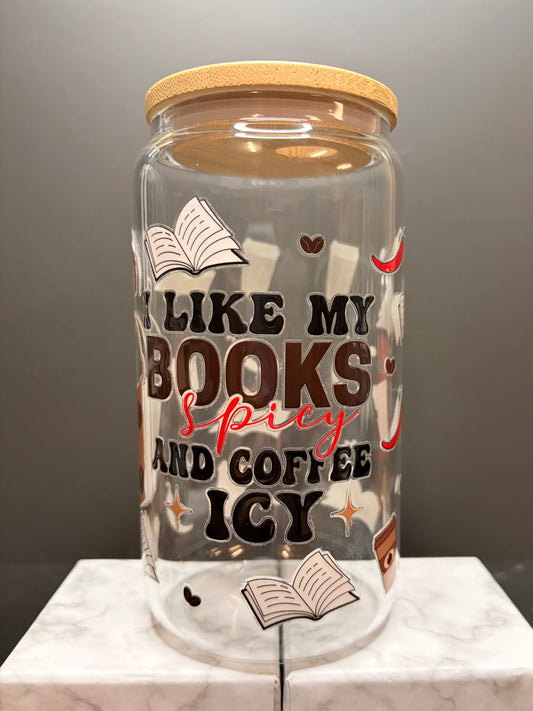 16 oz Bookish Glass Tumbler